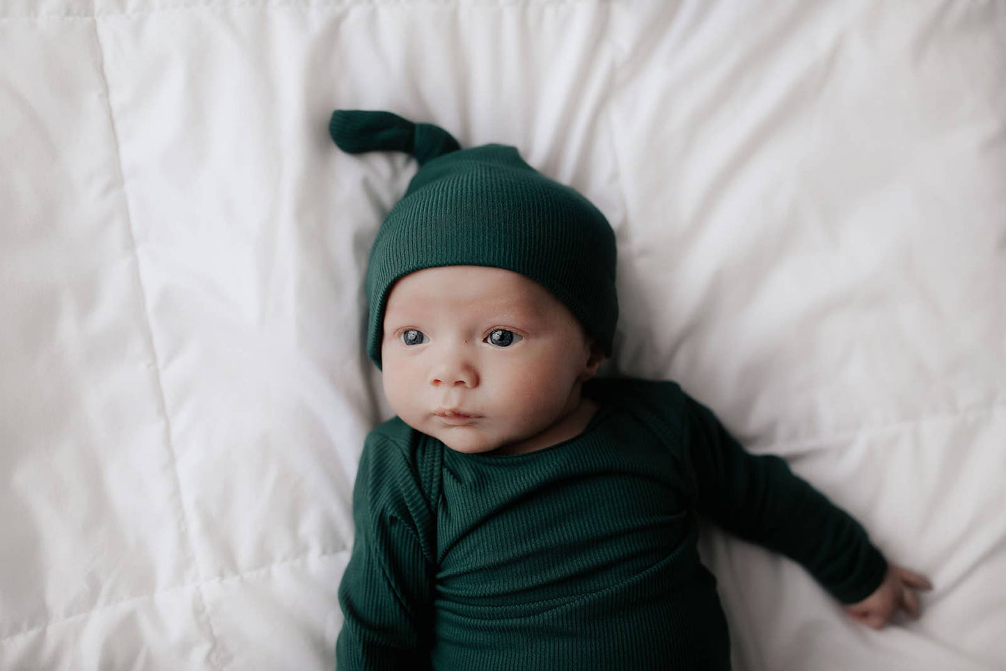 Forest Green Ribbed Gown