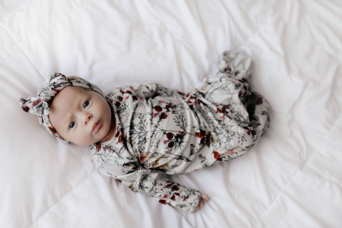 Floral Flower Knotted Gown/Hat