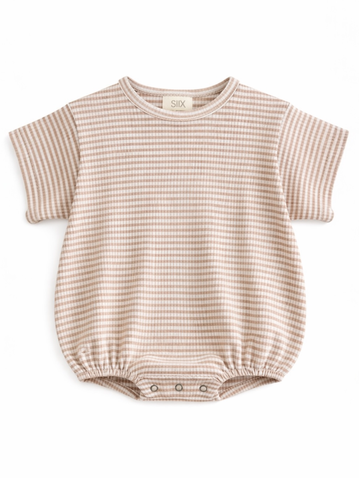 Ribbed T-Shirt Bubble / Tan Stripe
