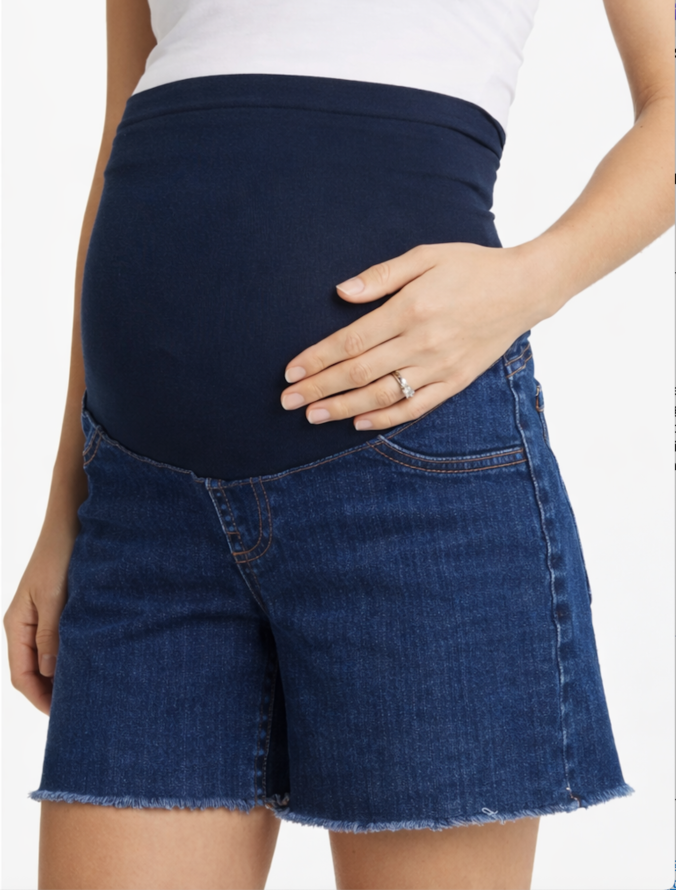 Levi Maternity Dad Jean Shorts w/ Bellyband