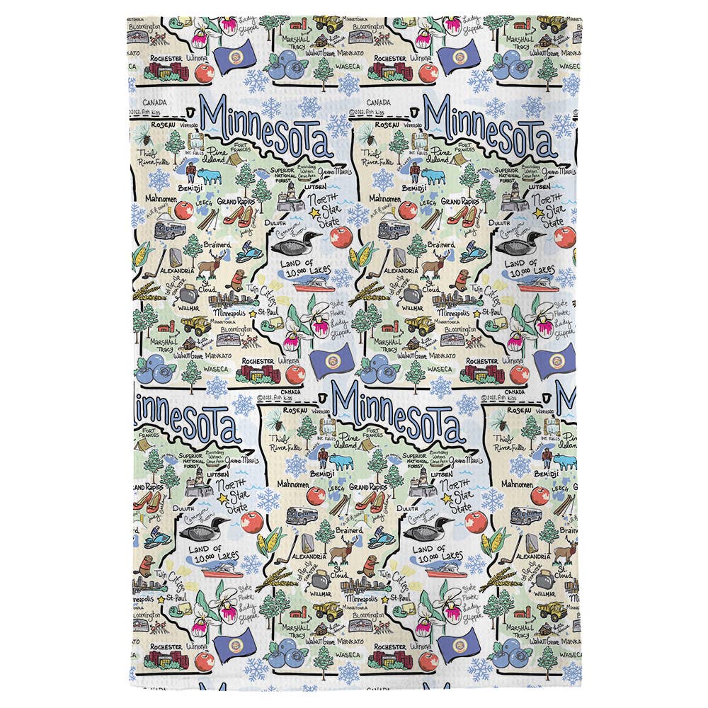 Fishkiss Minnesota Tea Towel