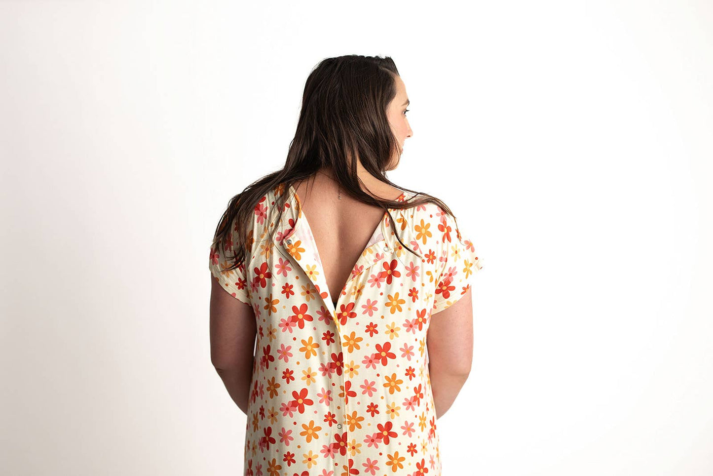 Groovy Floral Labor & Delivery/ Nursing Gown