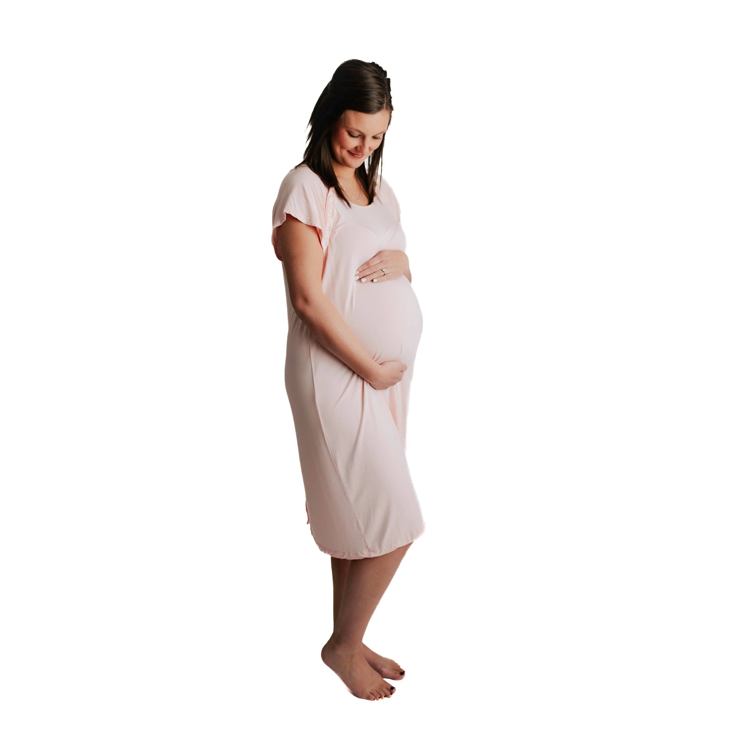 Heavenly Pink Labor and Delivery/ Nursing Gown