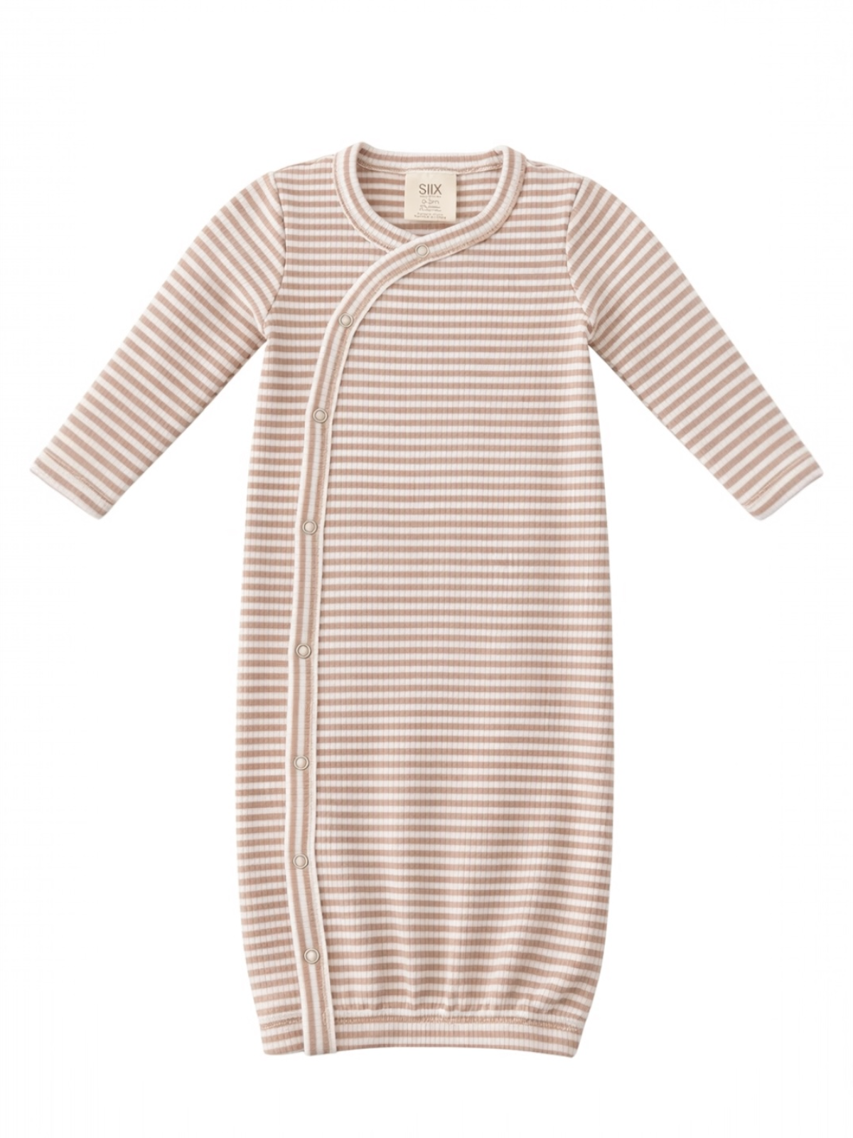 Ribbed Gown / Tan Stripe
