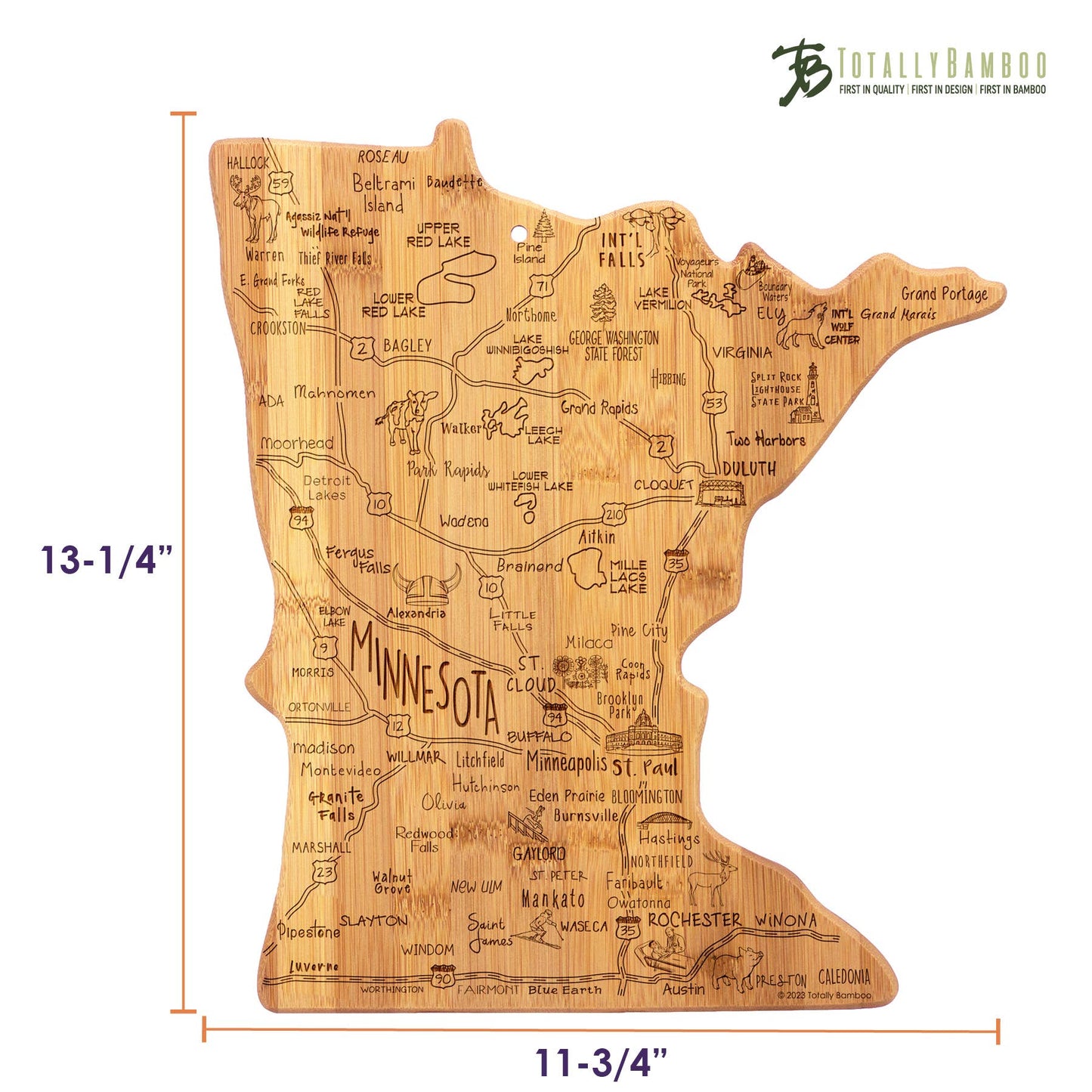 Destination Minnesota Cutting Board