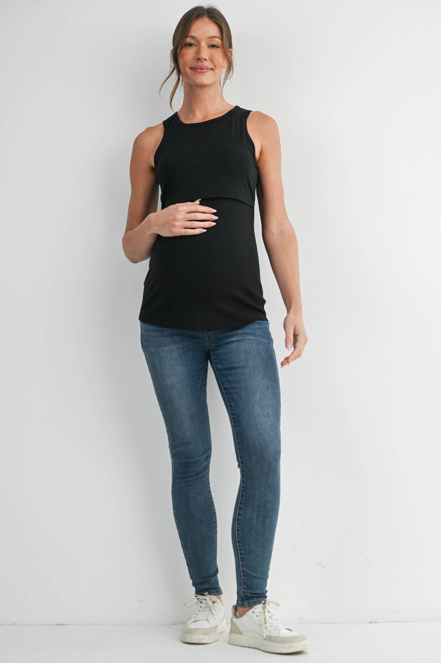 Maternity/Nursing Double-Layer Tank Top