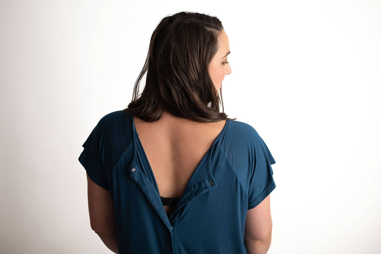 Navy Blue Labor and Delivery/ Nursing Gown