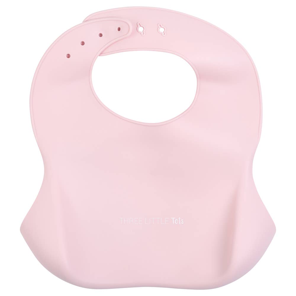 Ballet Pink Silicone Bib with Crumb Catcher