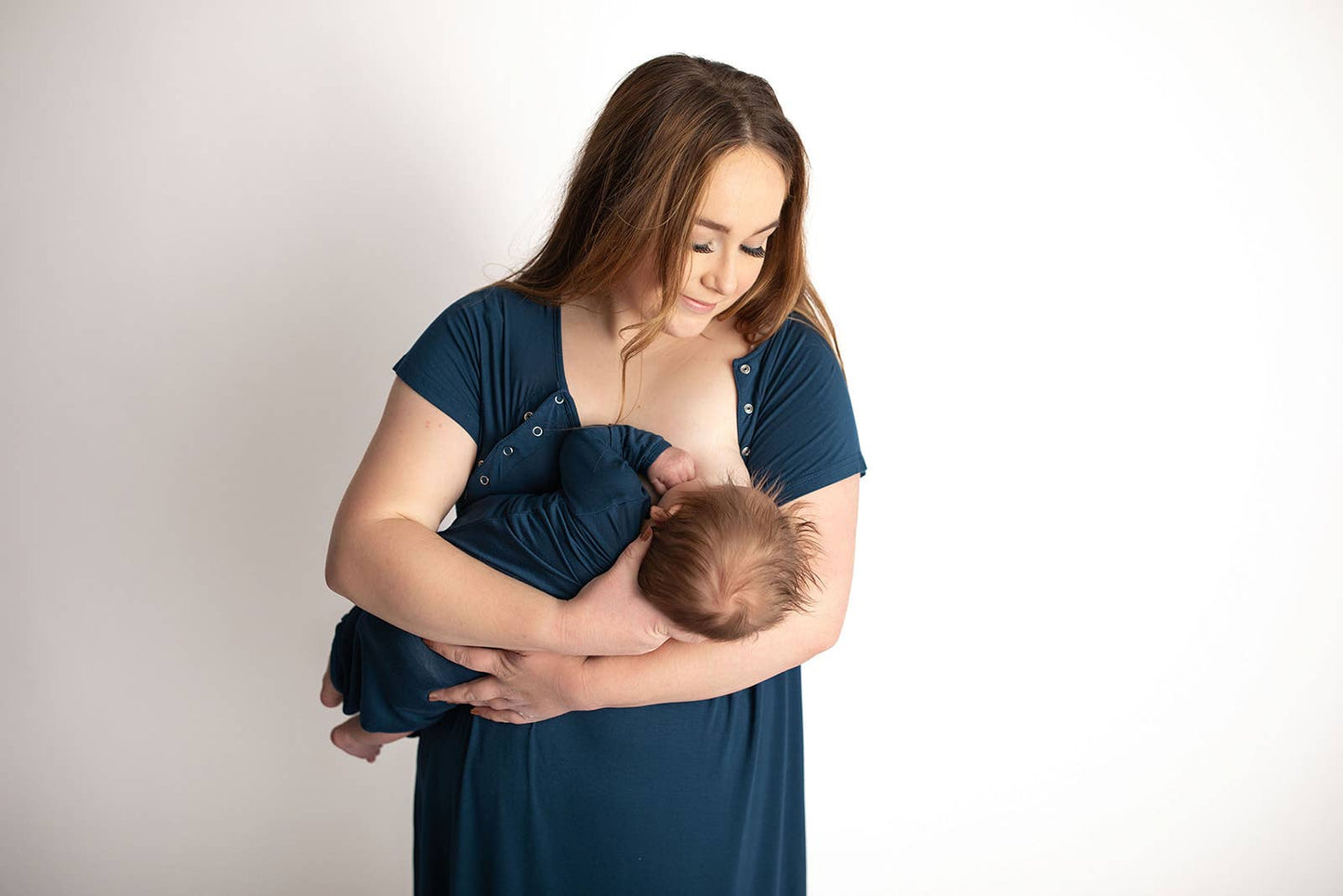 Navy Blue Labor and Delivery/ Nursing Gown