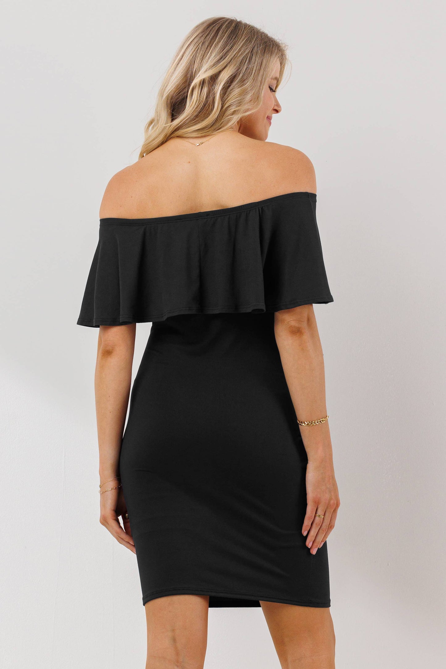 Off The Shoulder Maternity Mini Dress