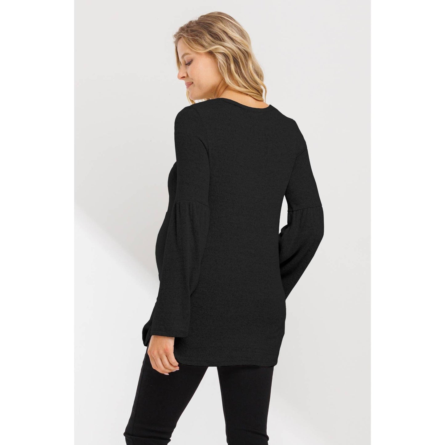 Bell Sleeve Maternity Knit Top