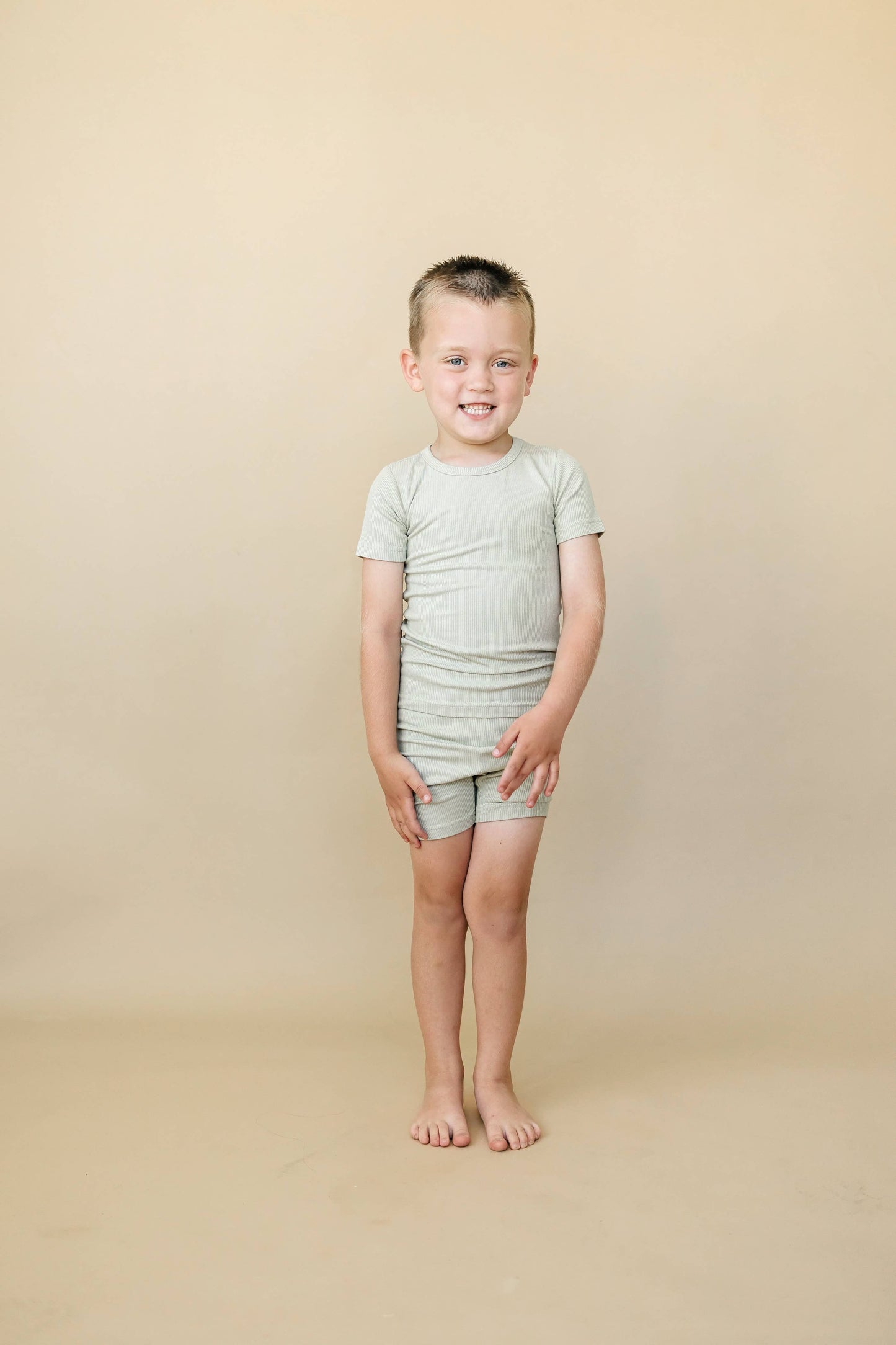 Solid Ribbed Bamboo 2pc Pajamas