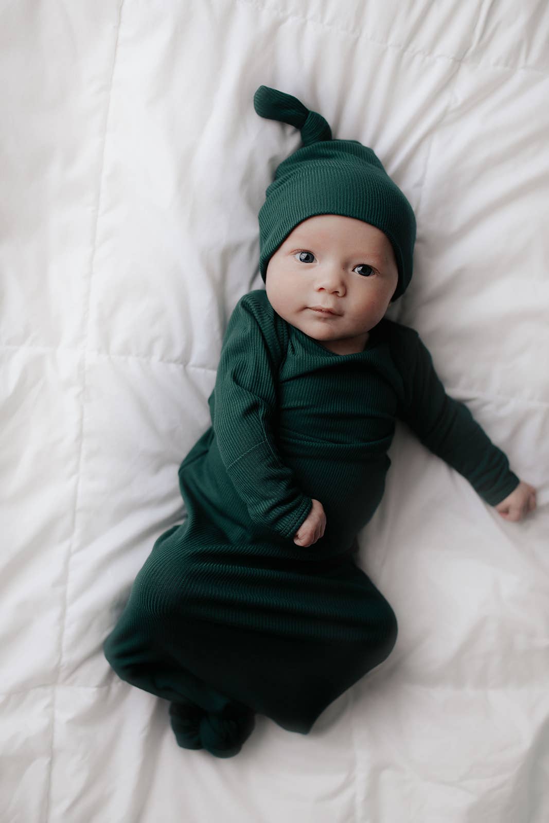 Forest Green Ribbed Gown
