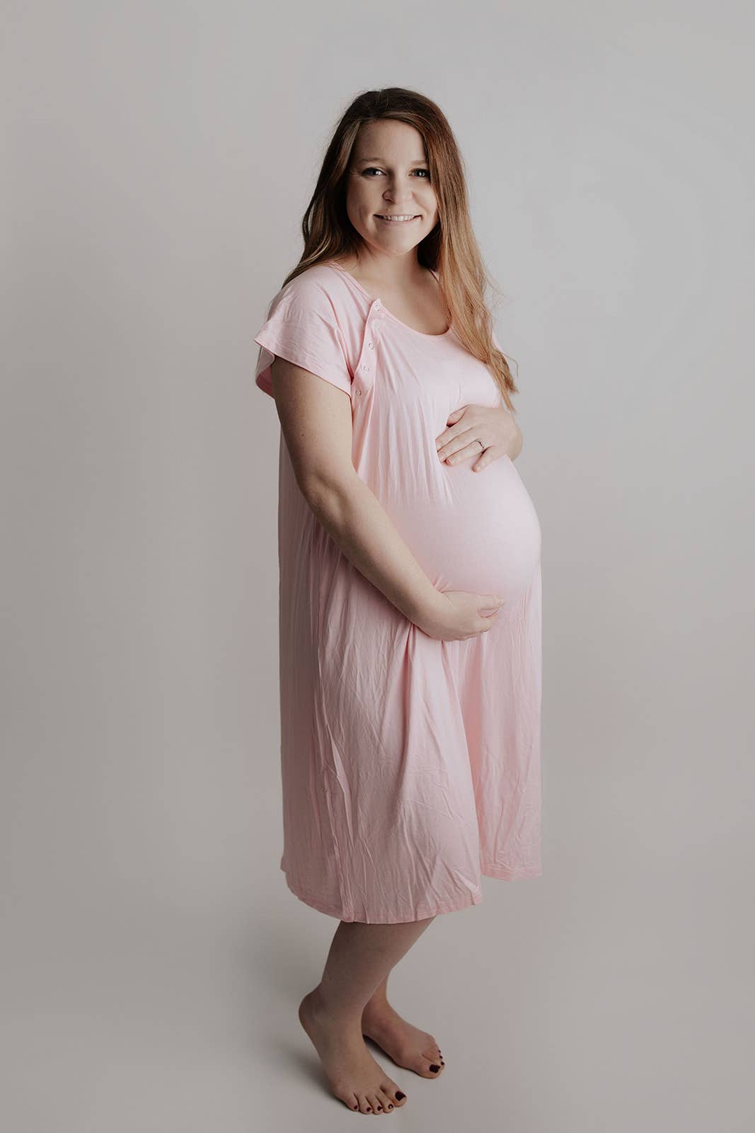 Light Pink Mommy Labor and Delivery/ Nursing Gown