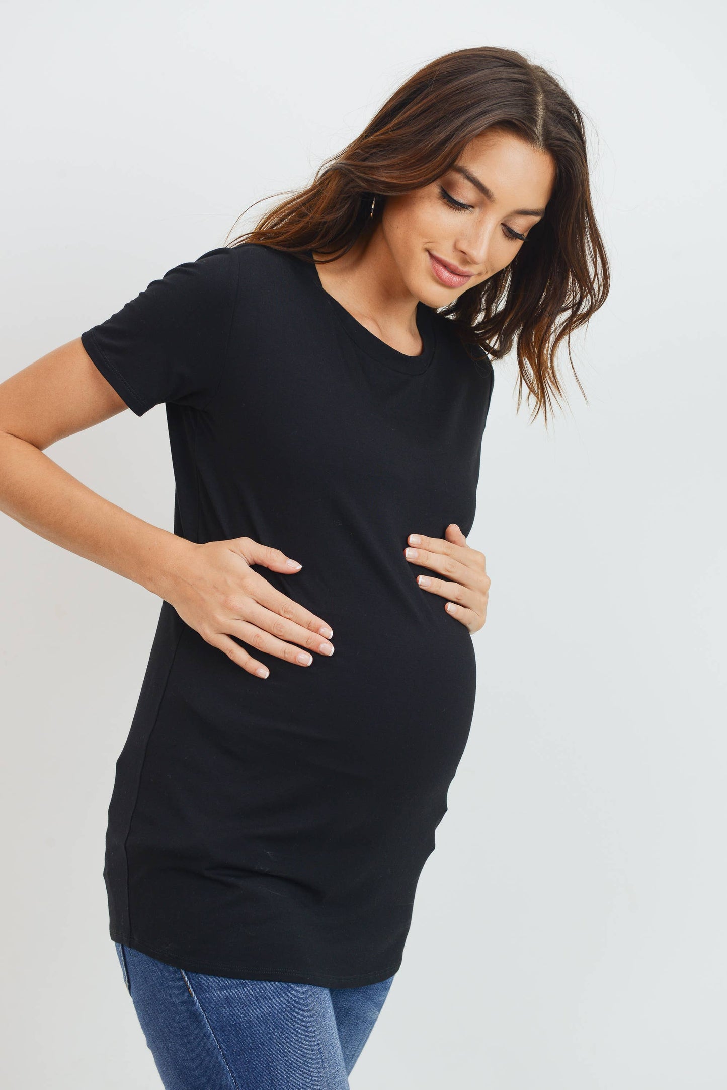 Maternity Fitted Short Sleeve Tee