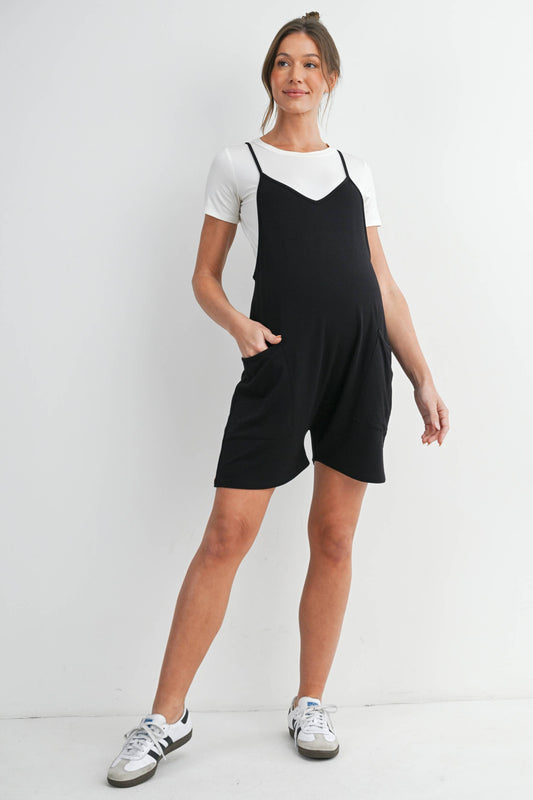 Maternity Romper with Adjustable Straps