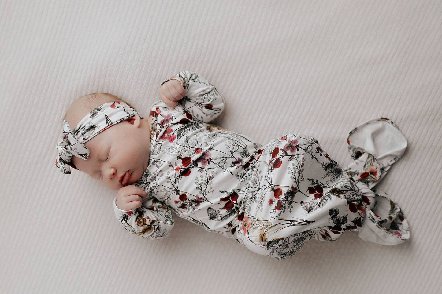 Floral Flower Knotted Gown/Hat