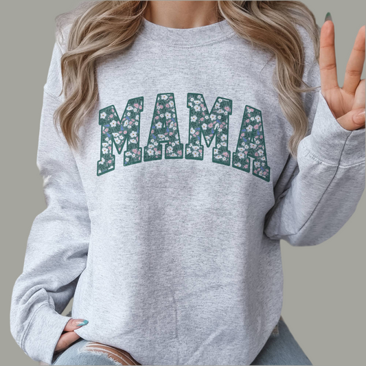 Mama Floral Flowers Graphic Sweatshirt