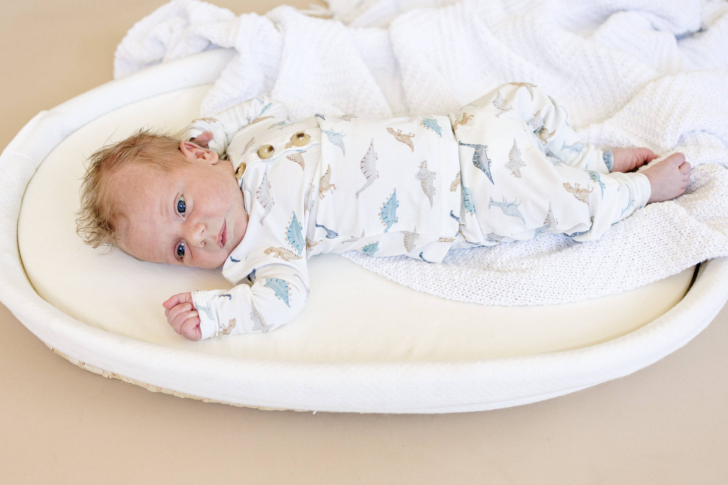 Snugglesaurus 2pc Henley Bamboo Pajamas Baby Toddler Dino PJ