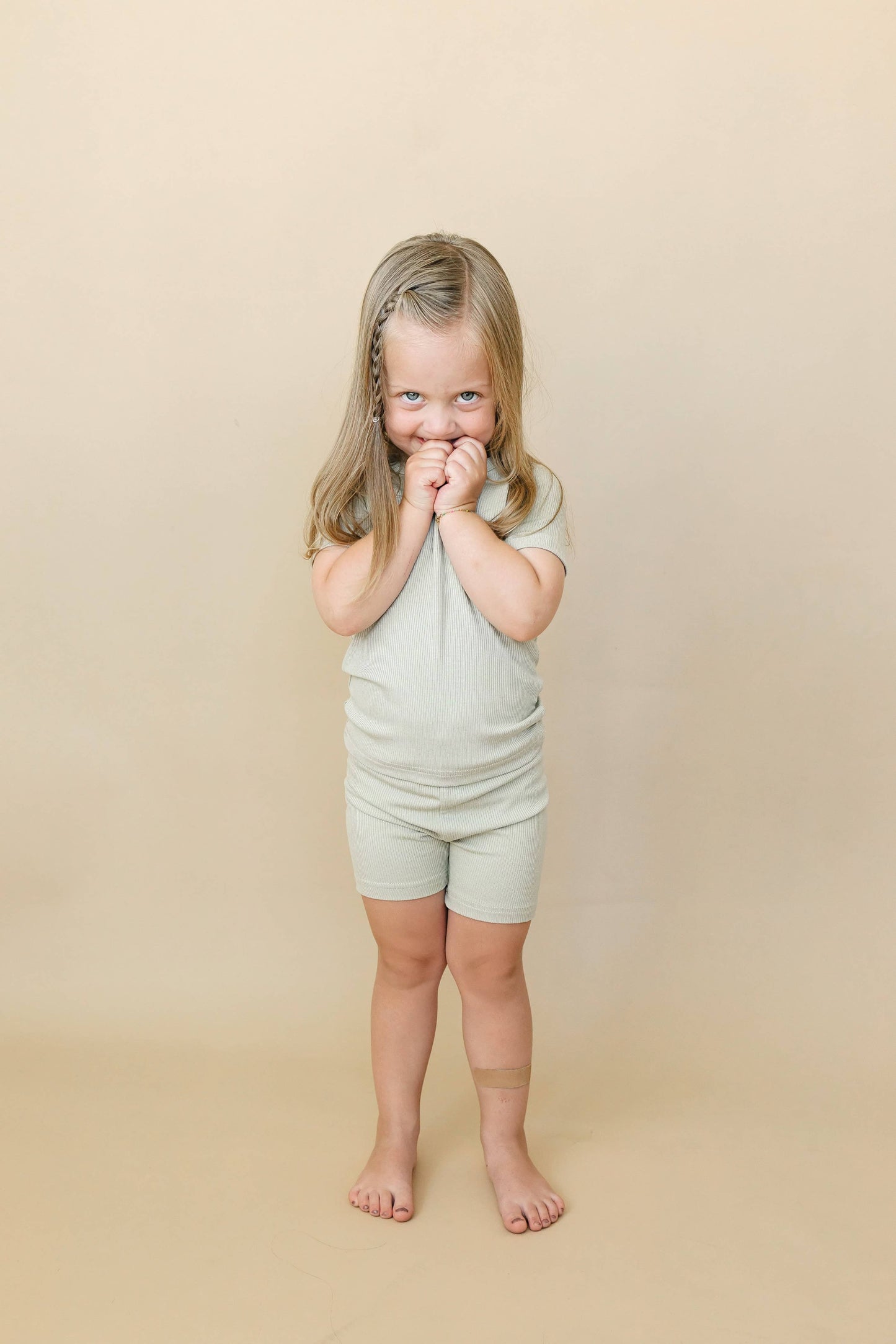 Solid Ribbed Bamboo 2pc Pajamas