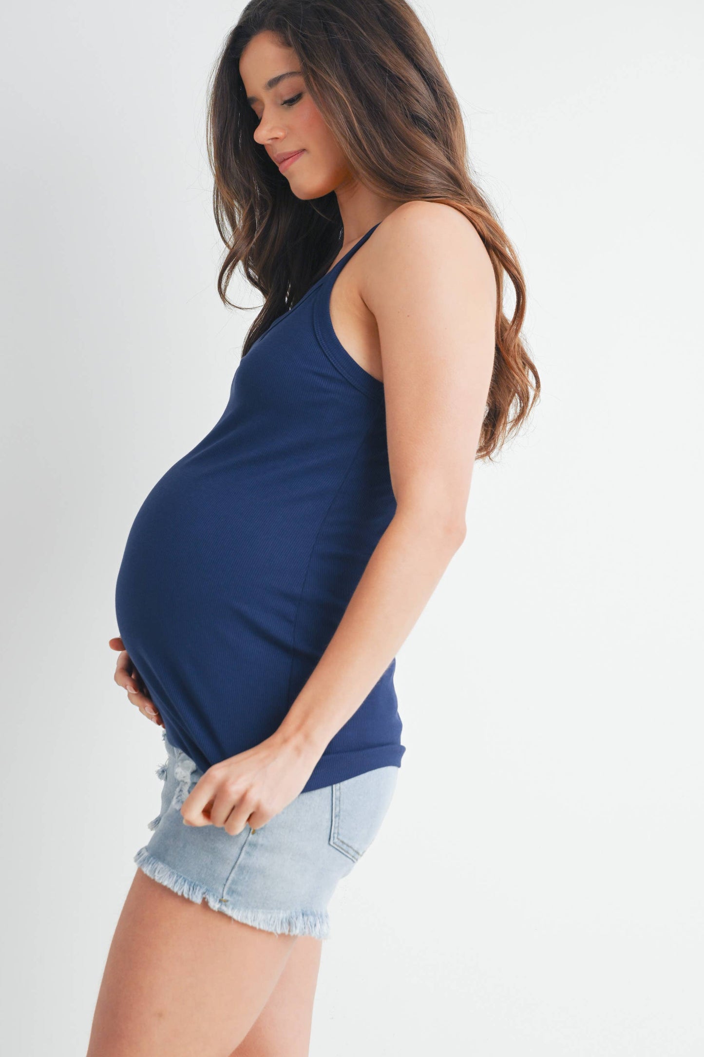 V-Neck Maternity Racerback Tank Top