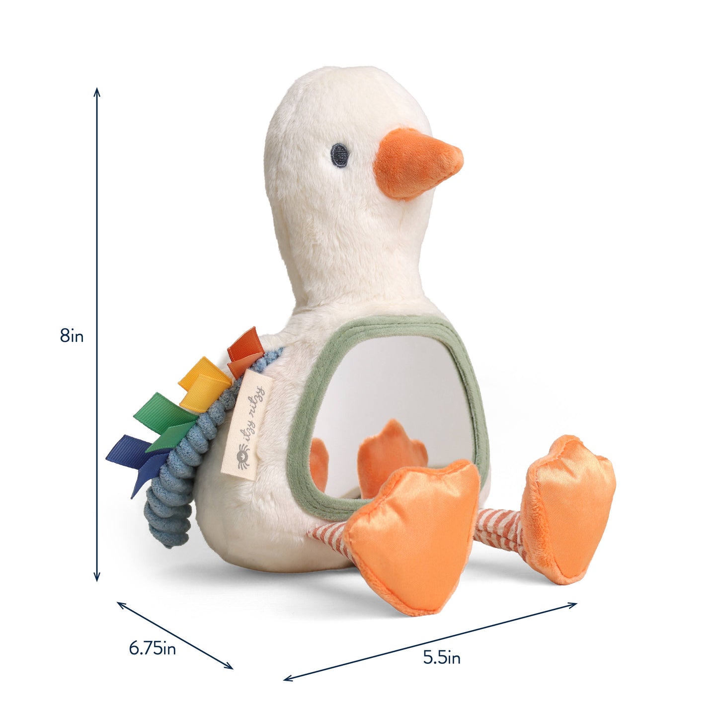 Itzy Bitzy Mirror™ Sensory Tummy Time Mirror - Goose