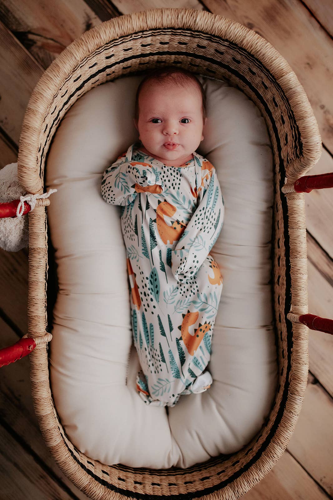 Dinosaur Print Knotted Gown
