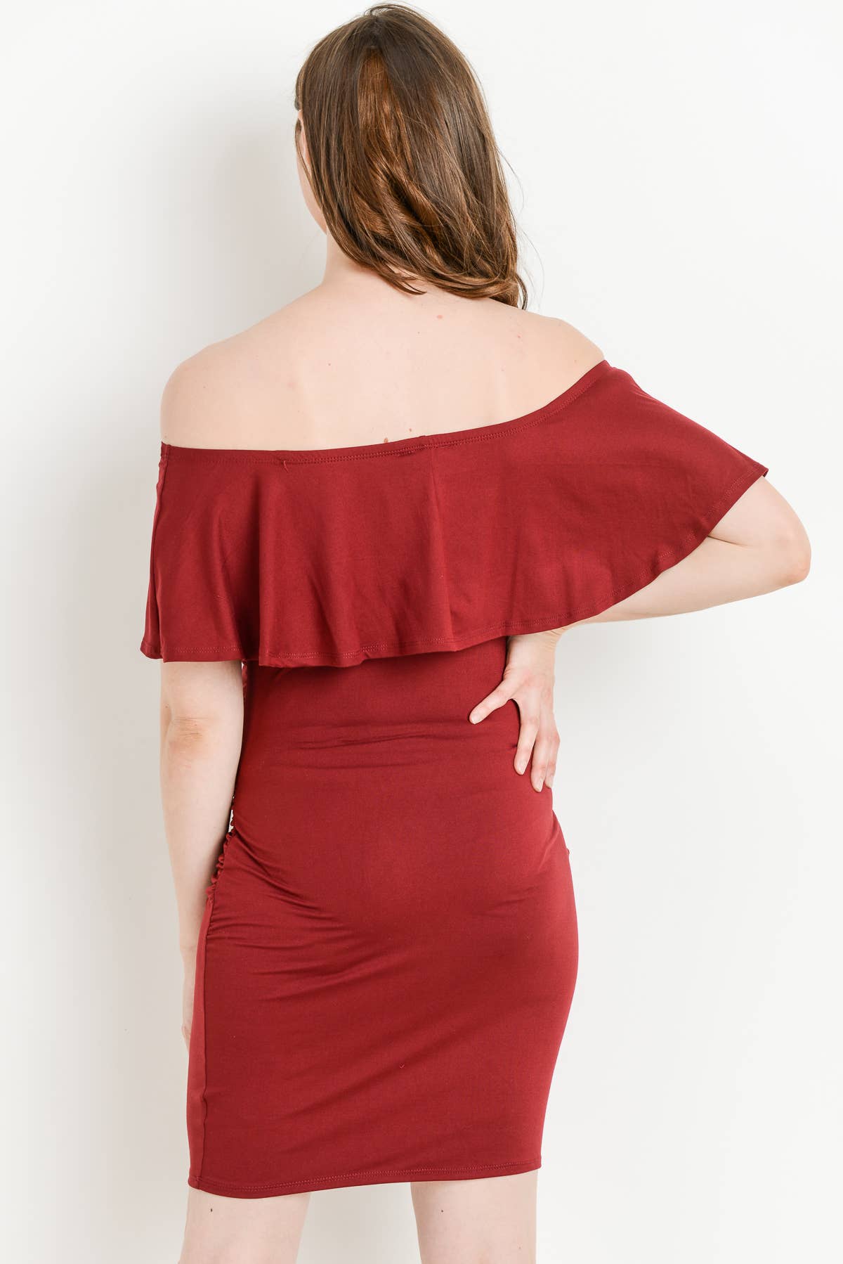 Off The Shoulder Maternity Mini Dress
