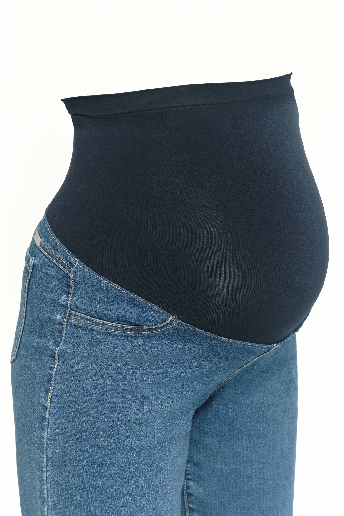 Maternity 34" Baggy Straight leg Jean w/ Bellyband
