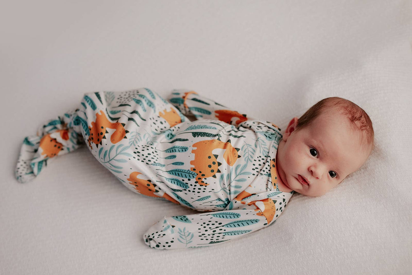 Dinosaur Print Knotted Gown