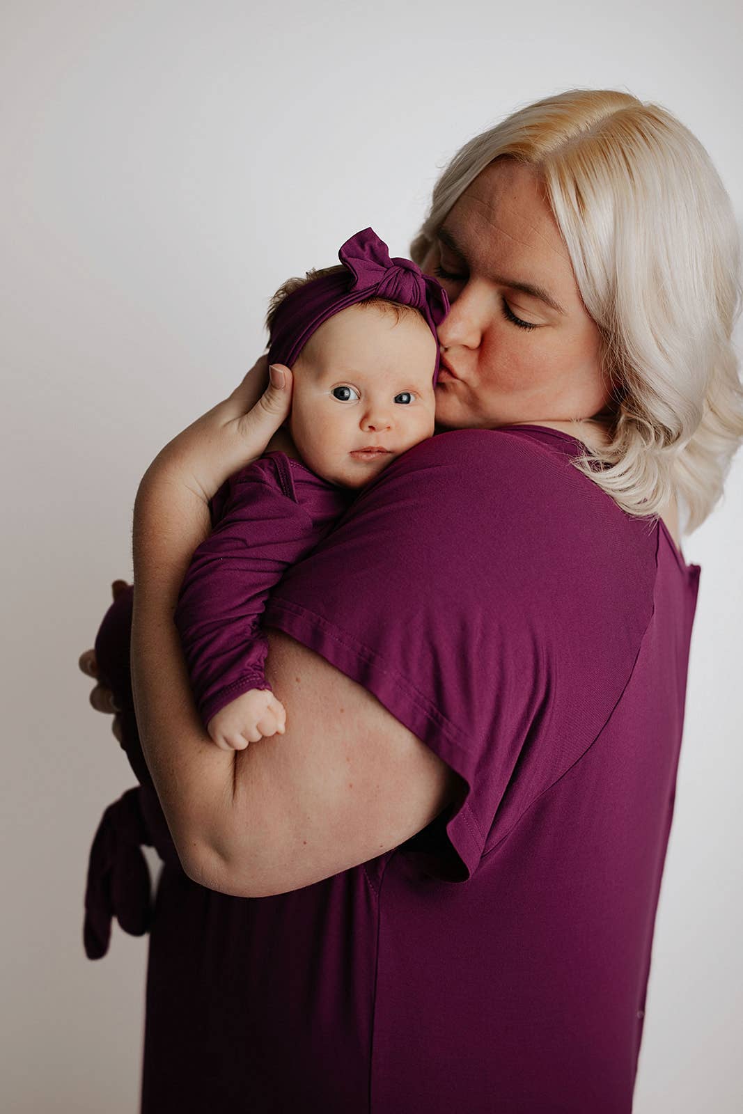 Plum Purple Maternity Mommy Labor and Delivery/ Nursing Gown