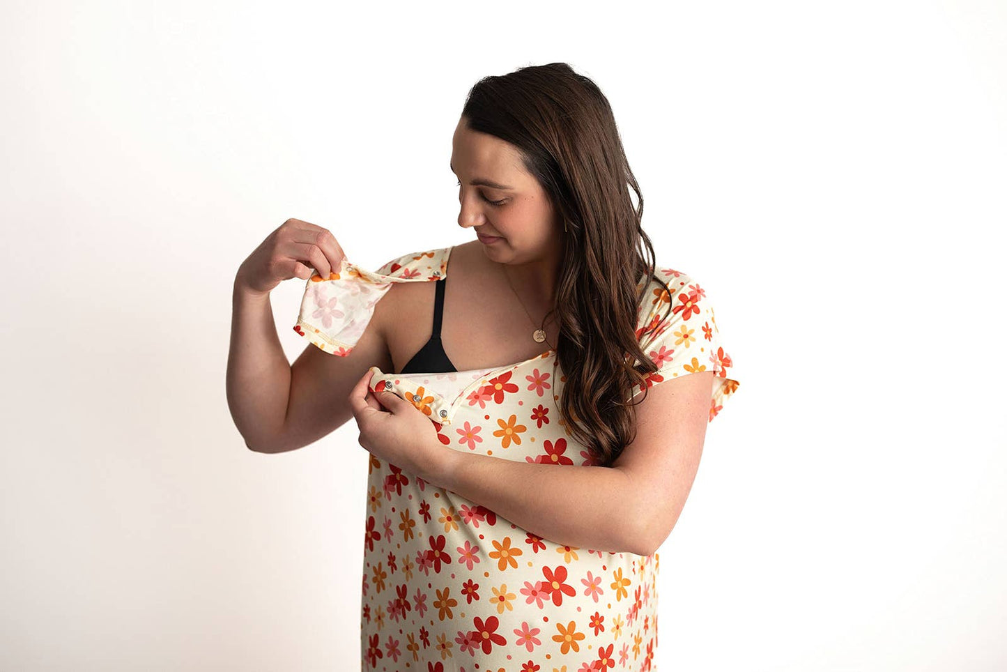 Groovy Floral Labor & Delivery/ Nursing Gown