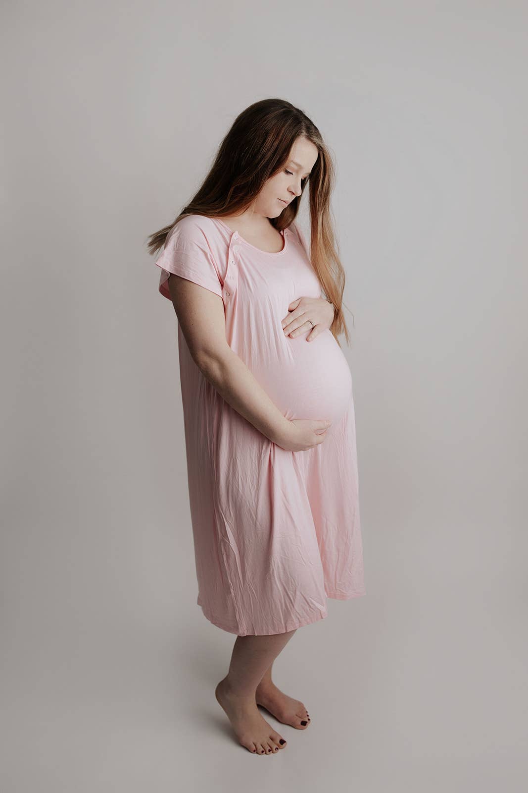 Light Pink Mommy Labor and Delivery/ Nursing Gown