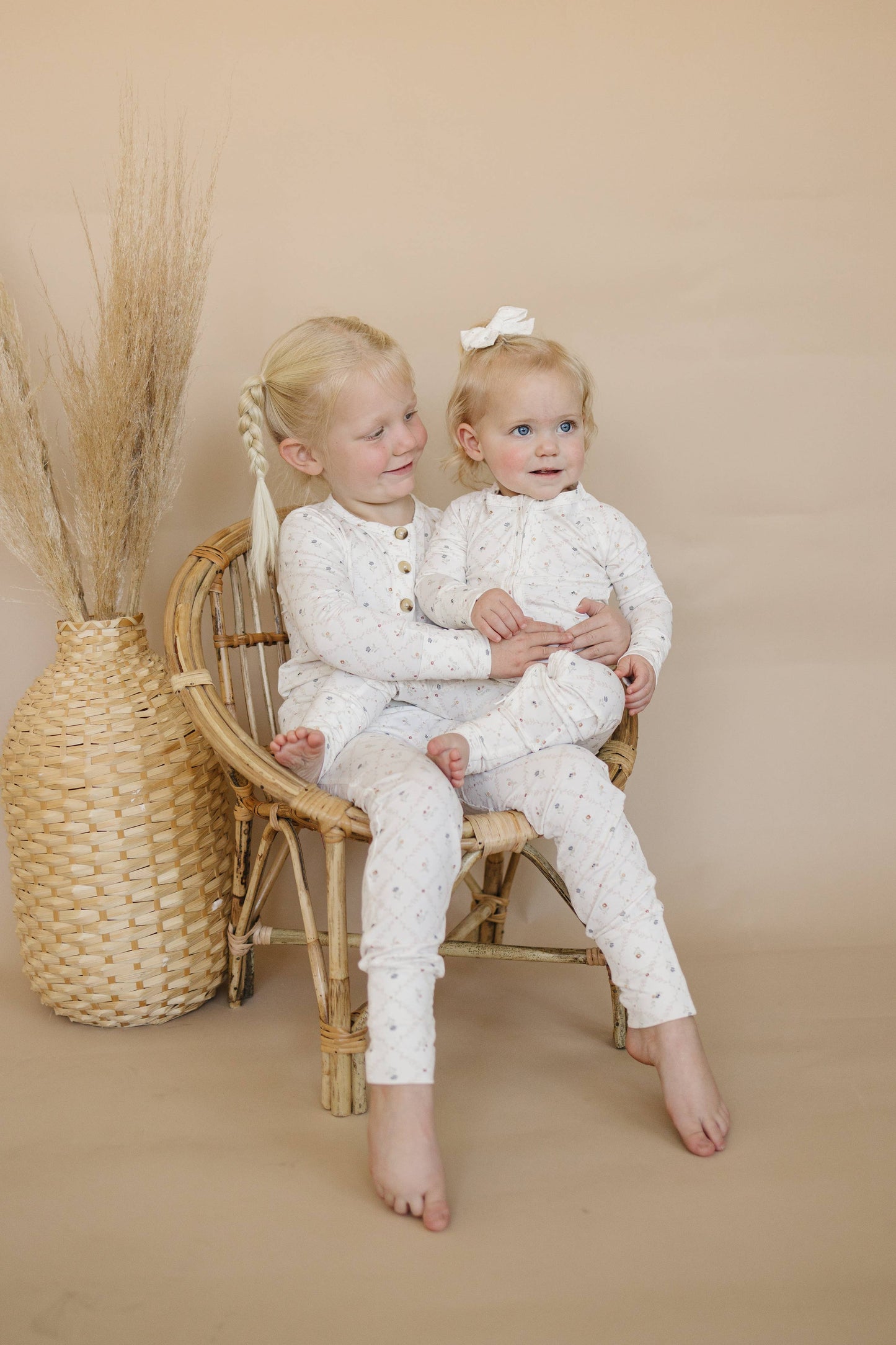 Vintage Blooms Floral 2pc Bamboo Pajamas