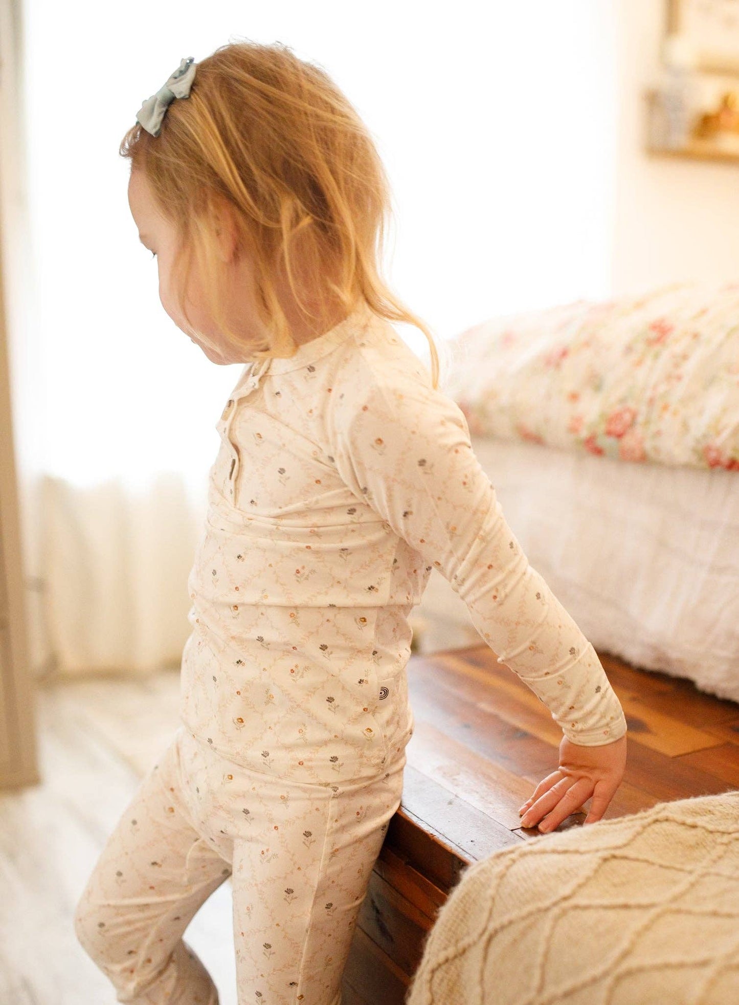Vintage Blooms Floral 2pc Bamboo Pajamas
