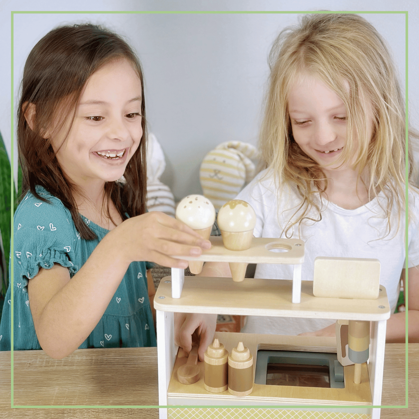 Wooden Ice Cream Shop Pretend Play Set – Montessori Toy 3+