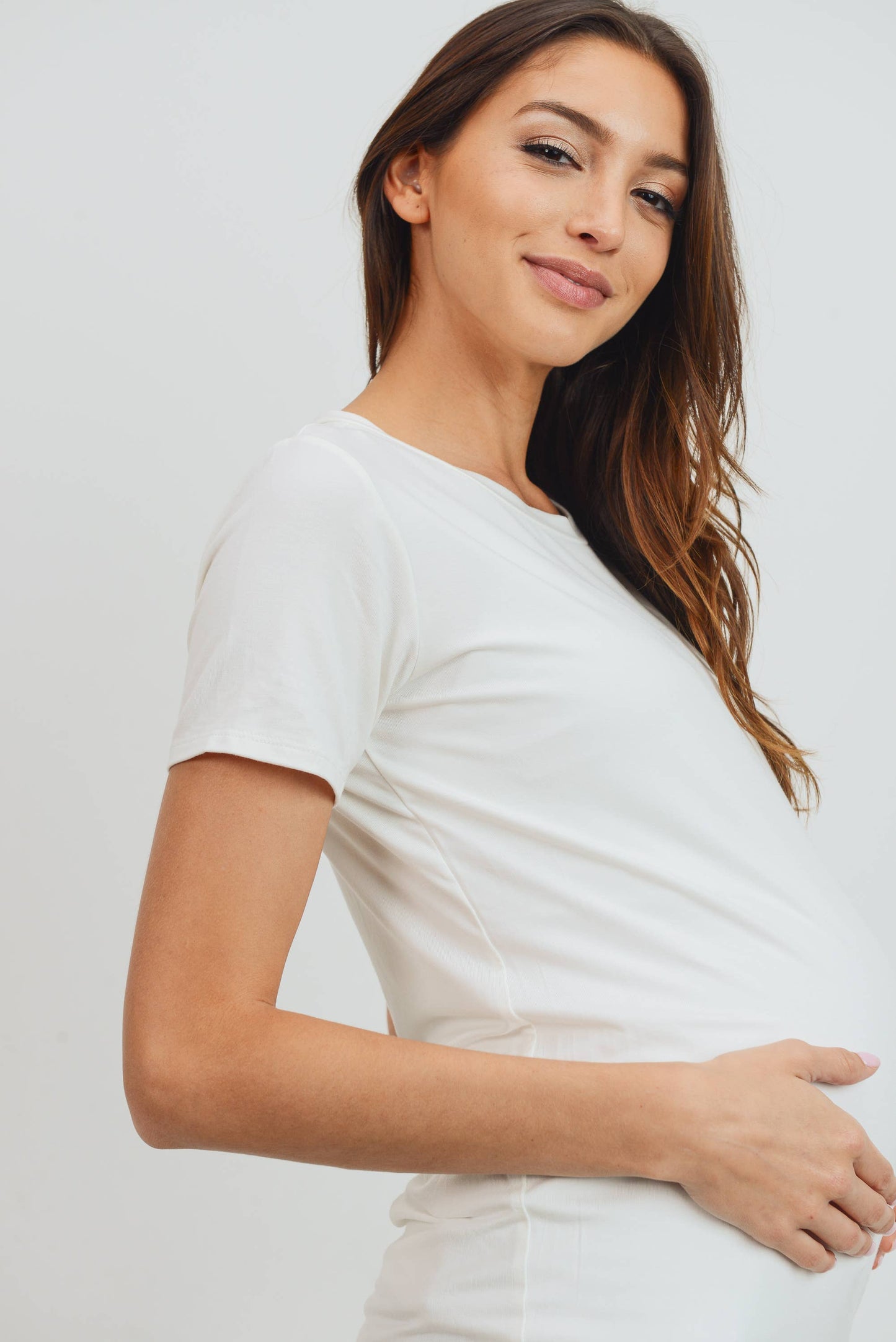 Maternity Fitted Short Sleeve Tee