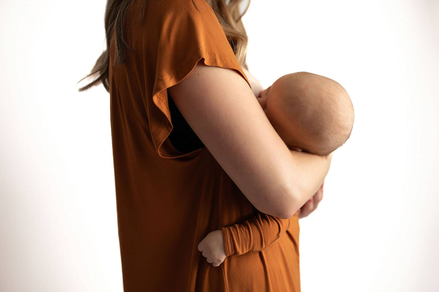 Saddle Orange Labor & Delivery/ Nursing Gown