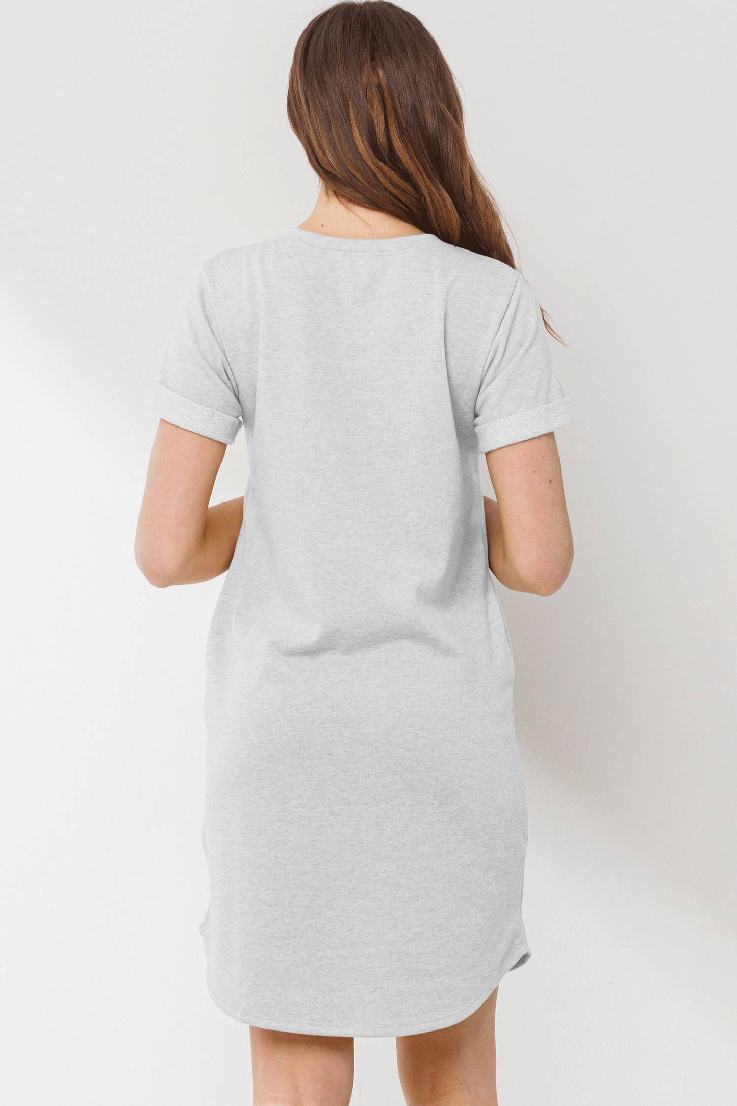 Crew Neck Maternity T-Shirt Dress
