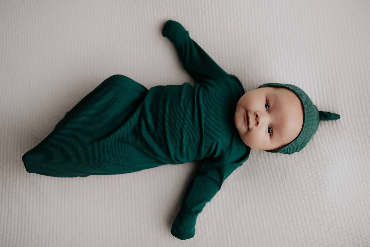 Forest Green Ribbed Gown