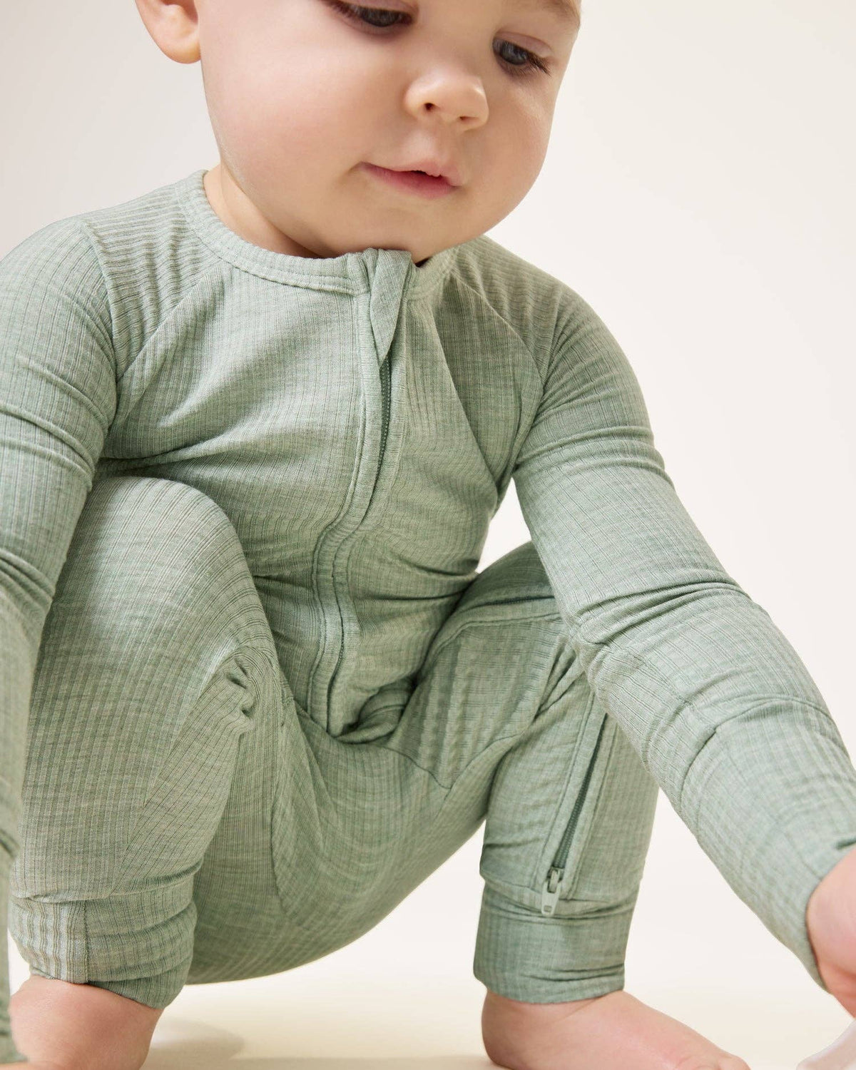 Ribbed Bamboo Baby Pajama