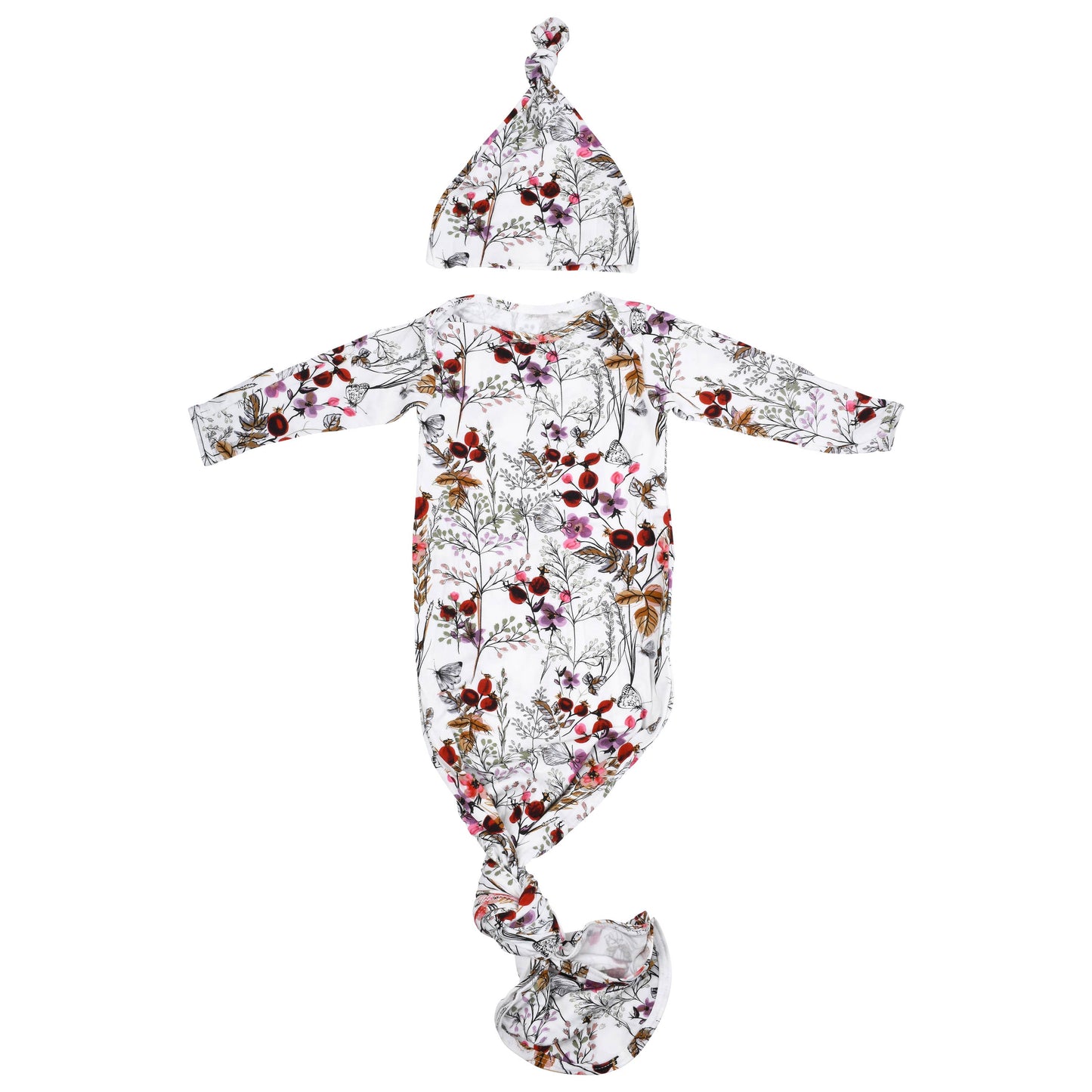Floral Flower Knotted Gown/Hat