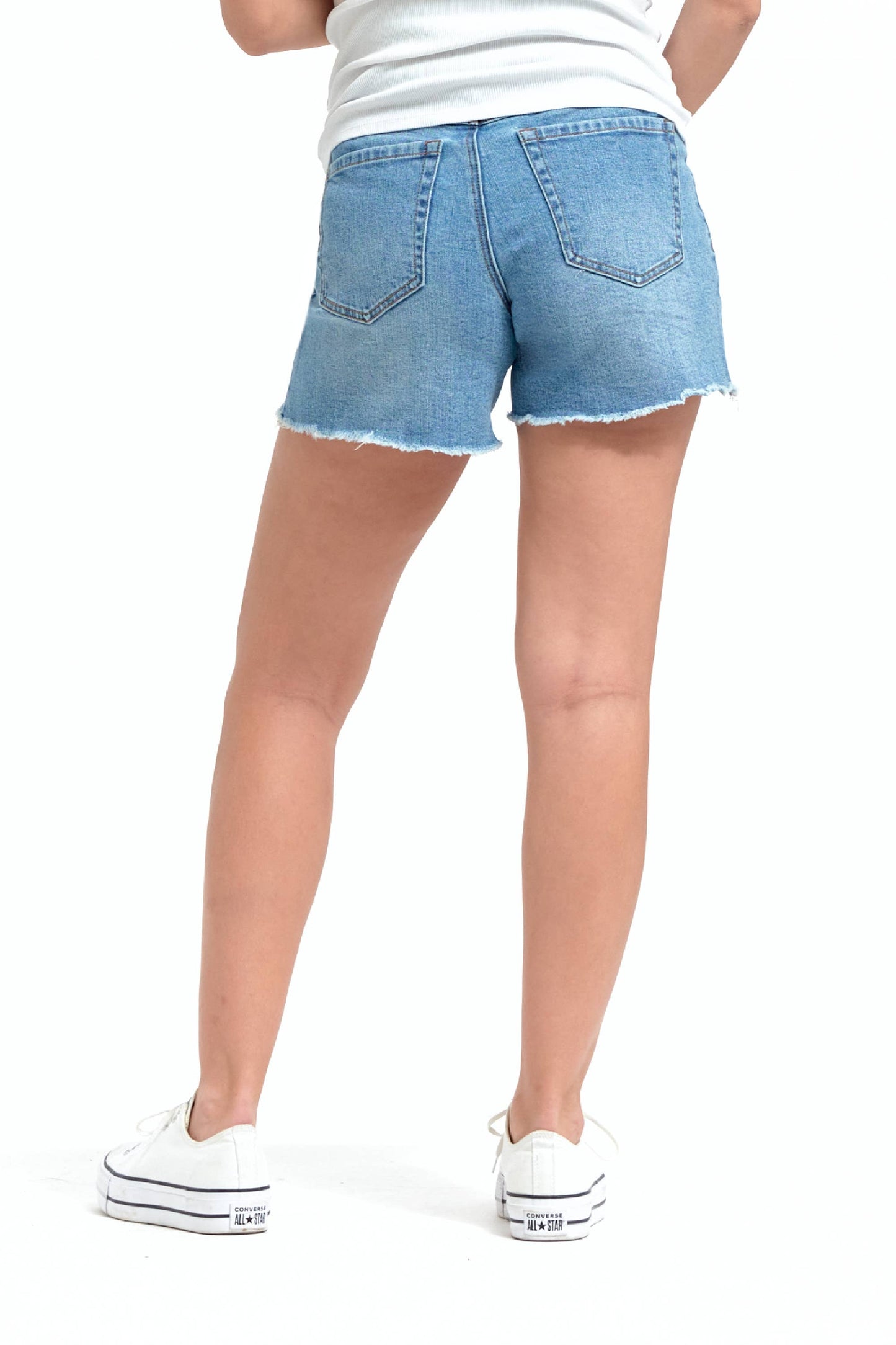 Jocelyn Maternity Dad Jean Shorts w/ Bellyband
