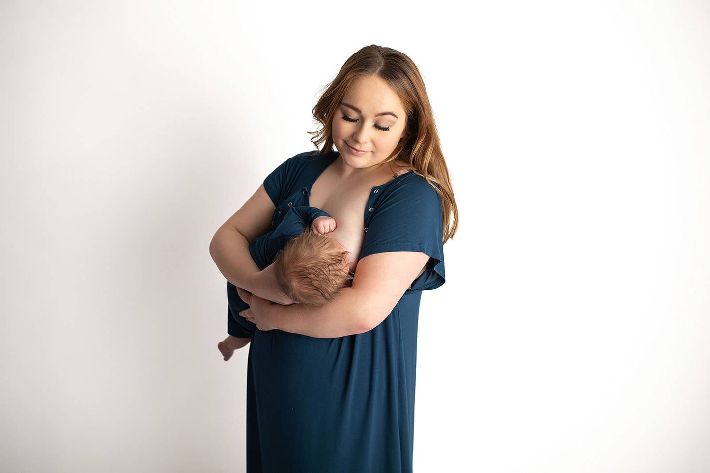 Navy Blue Labor and Delivery/ Nursing Gown