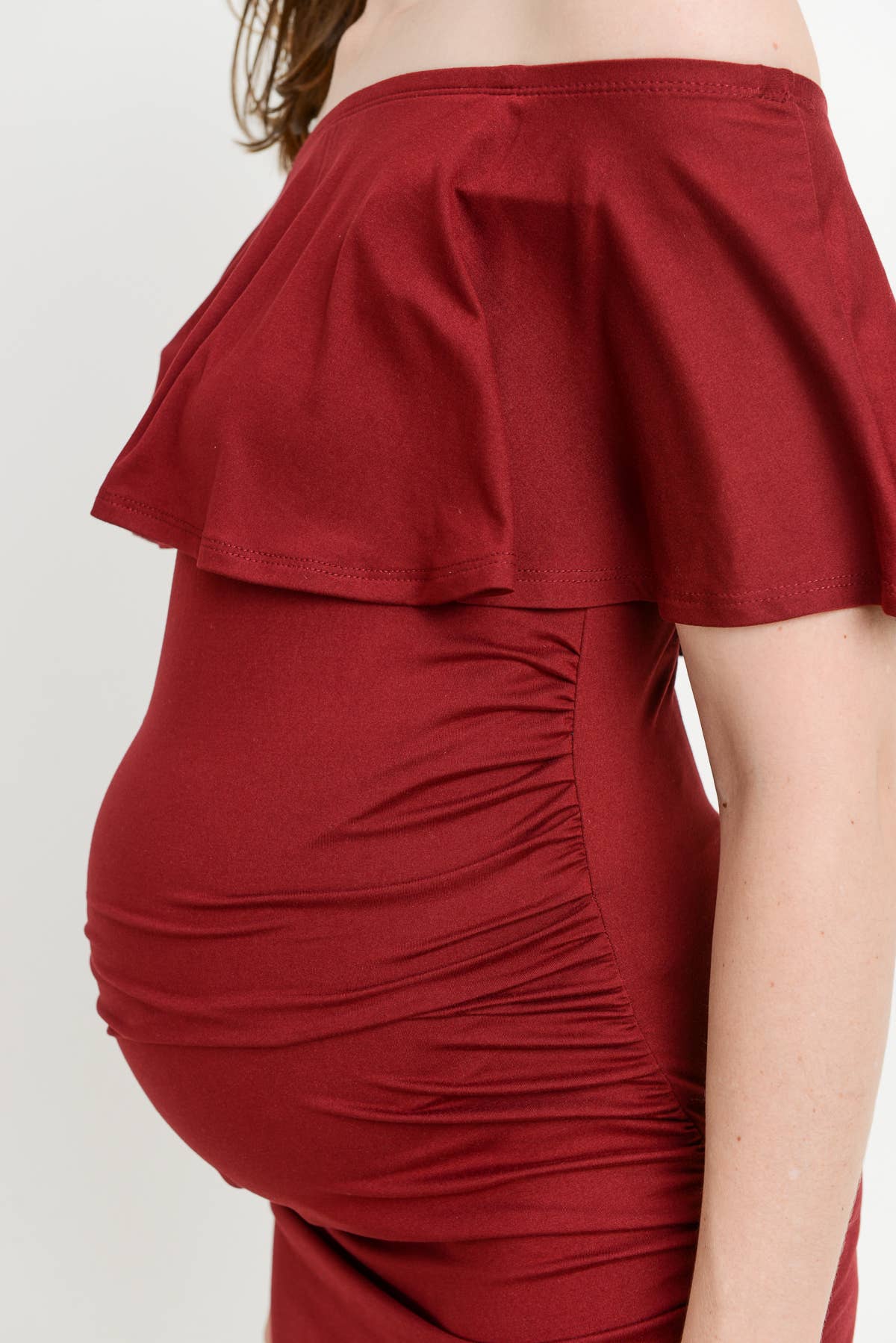 Off The Shoulder Maternity Mini Dress