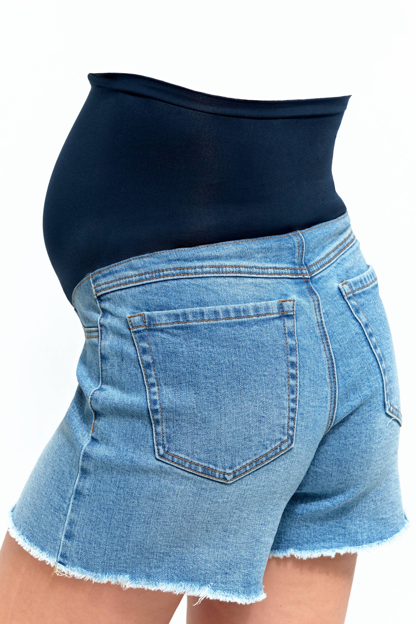 Jocelyn Maternity Dad Jean Shorts w/ Bellyband