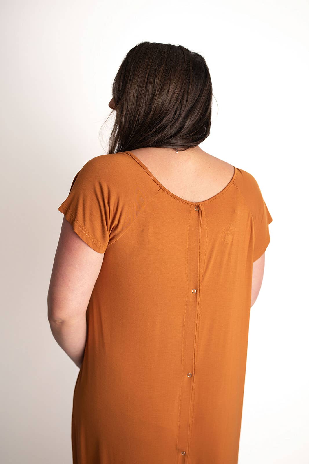 Saddle Orange Labor & Delivery/ Nursing Gown