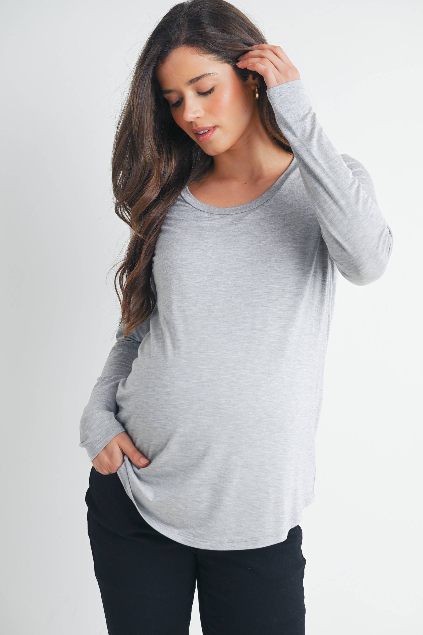 Long Sleeve Nursing/Maternity Top