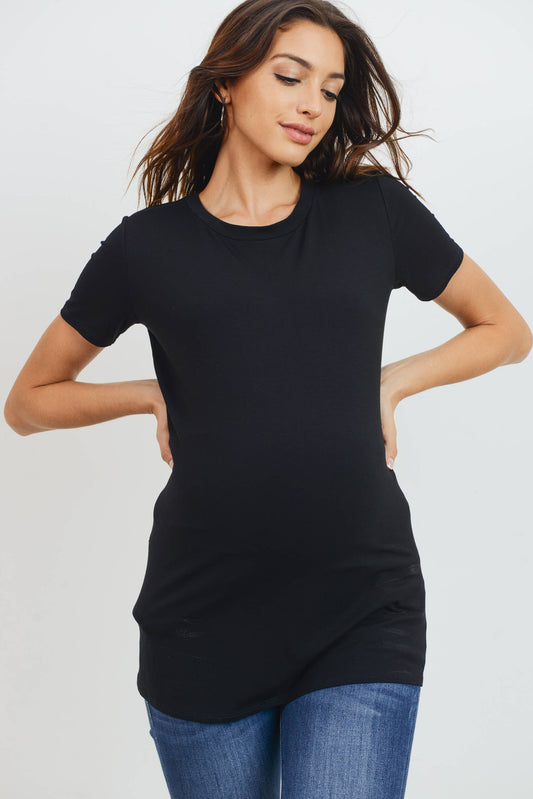 Maternity Fitted Short Sleeve Tee