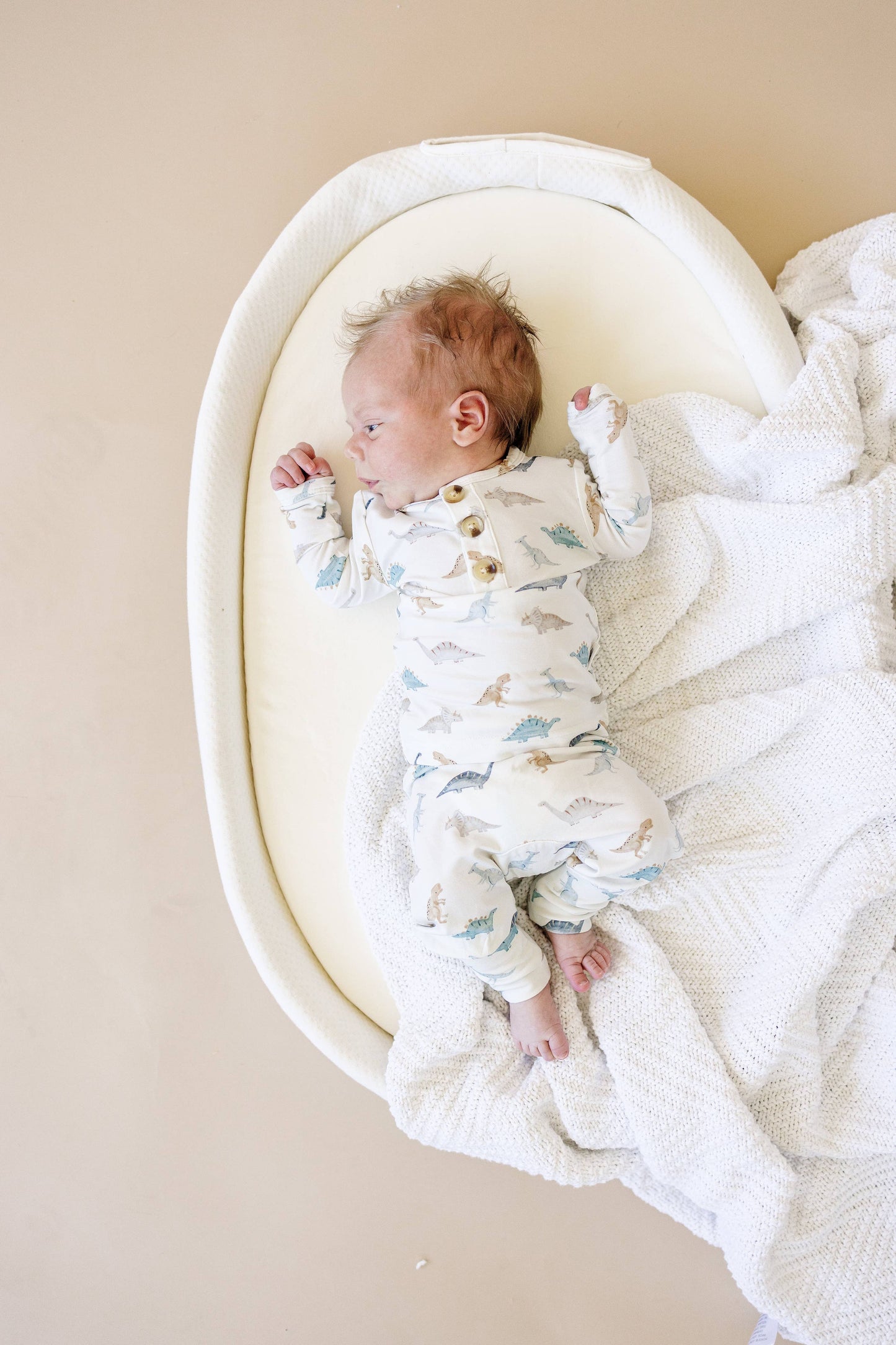 Snugglesaurus 2pc Henley Bamboo Pajamas Baby Toddler Dino PJ